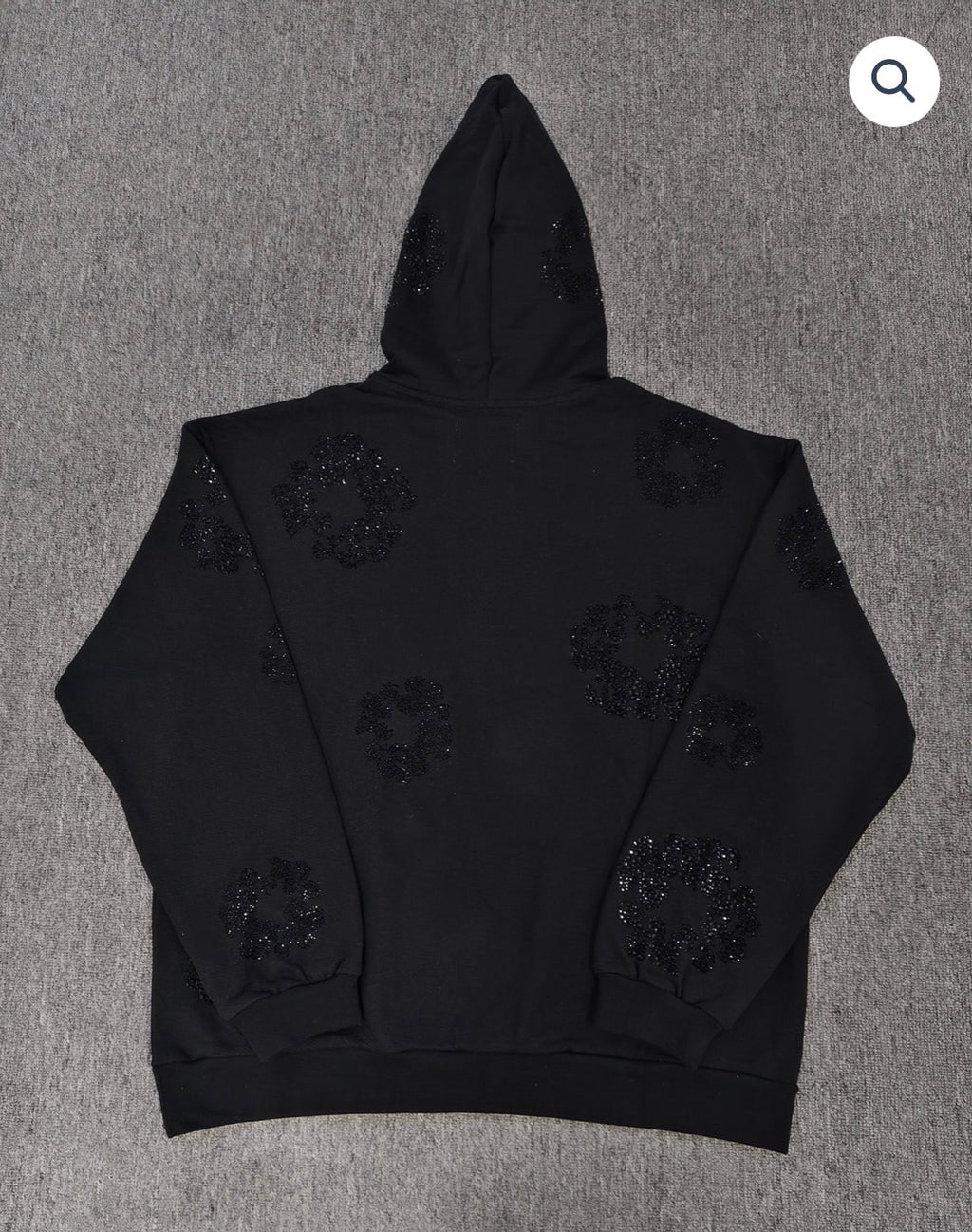Black/Rhinestones Denim Tears Zip Up