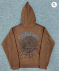 Brown Rhinestone Sp5der Hoodie