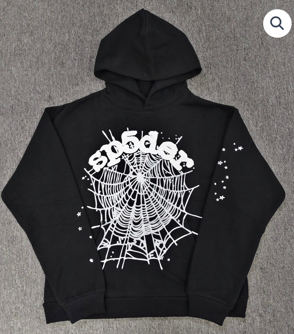 Black OG Web Sp5der Hoodie