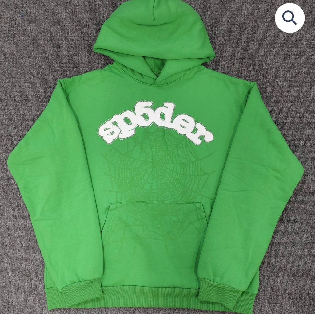 Green OG Web Sp5der Hoodie