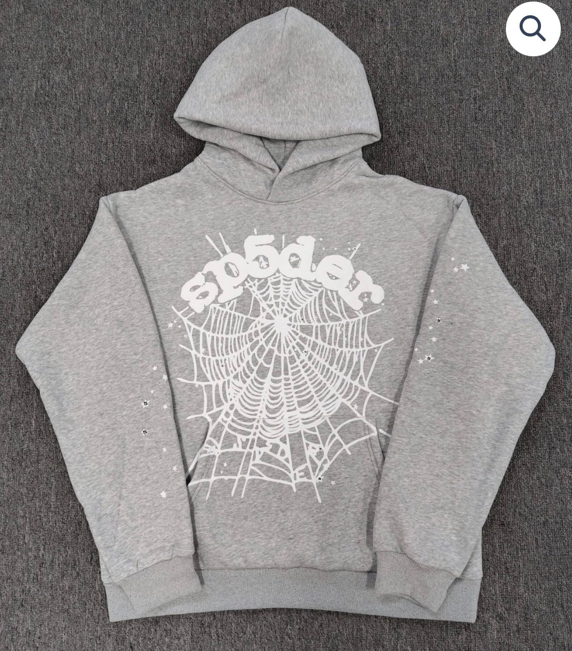 Grey OG Web Sp5der Hoodie