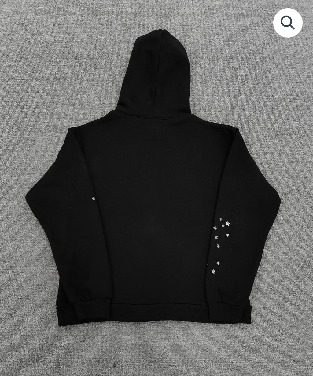 OG Web Black/Silver Rhinestone Sp5der Hoodie