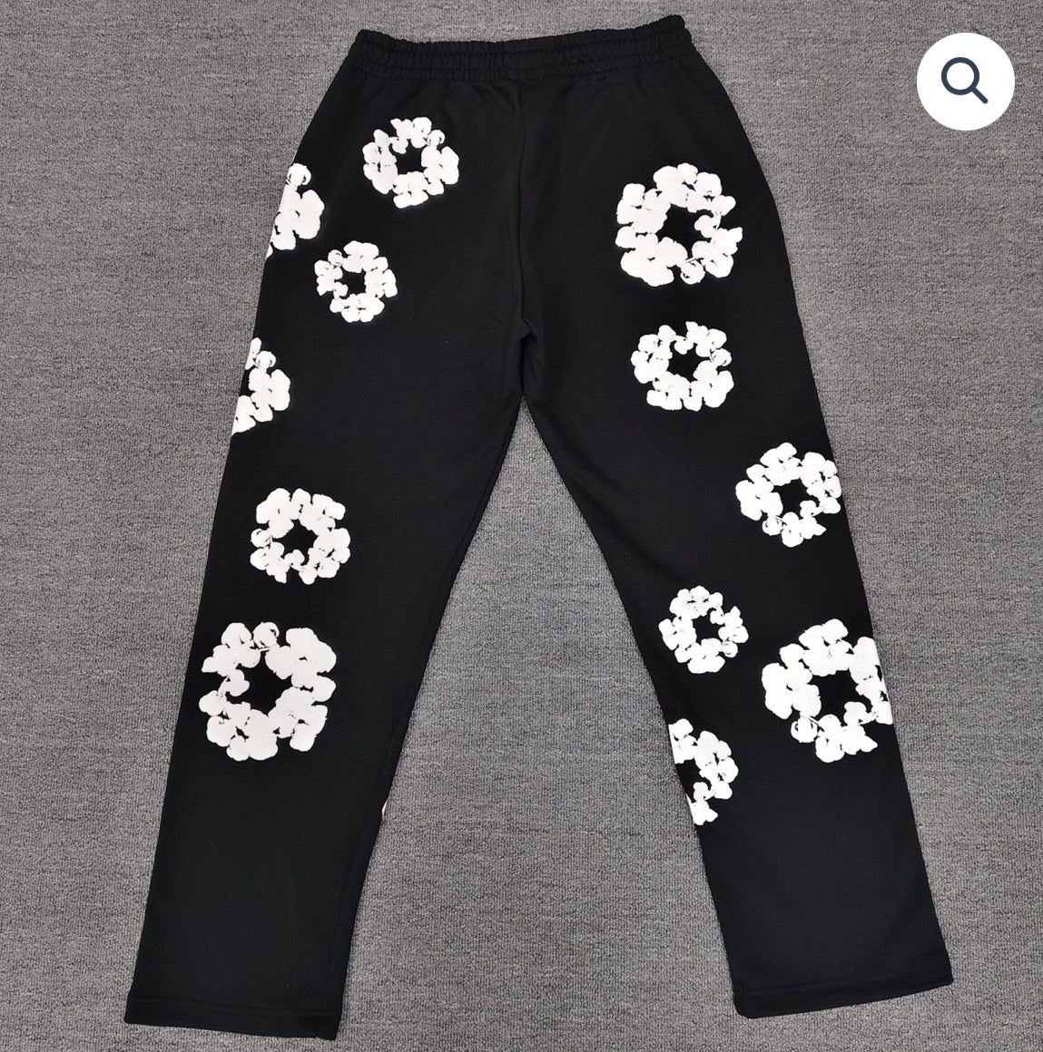 Black/White Denim Tear Pants