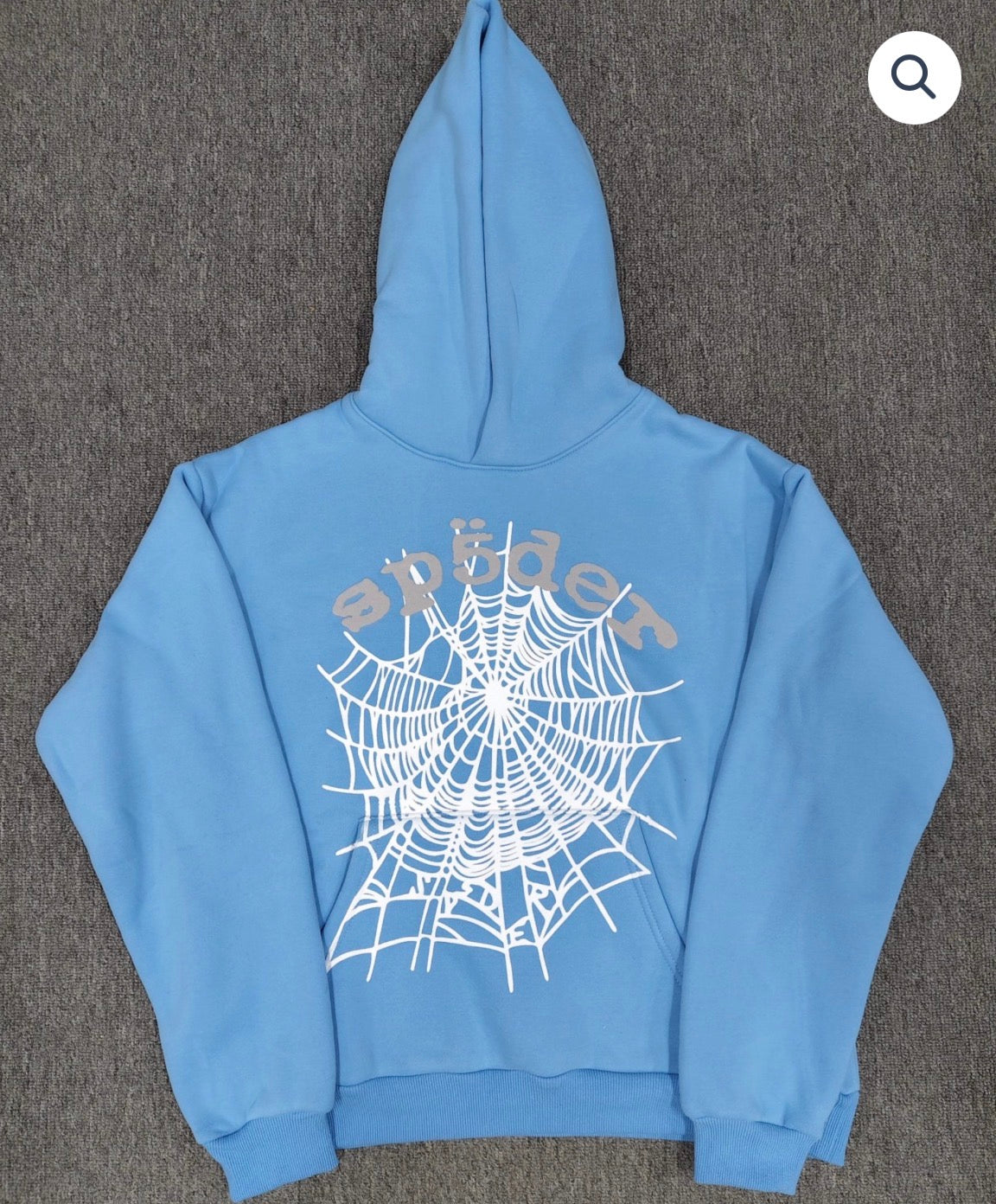 Dusty Blue OG Web V2 Sp5der Hoodie
