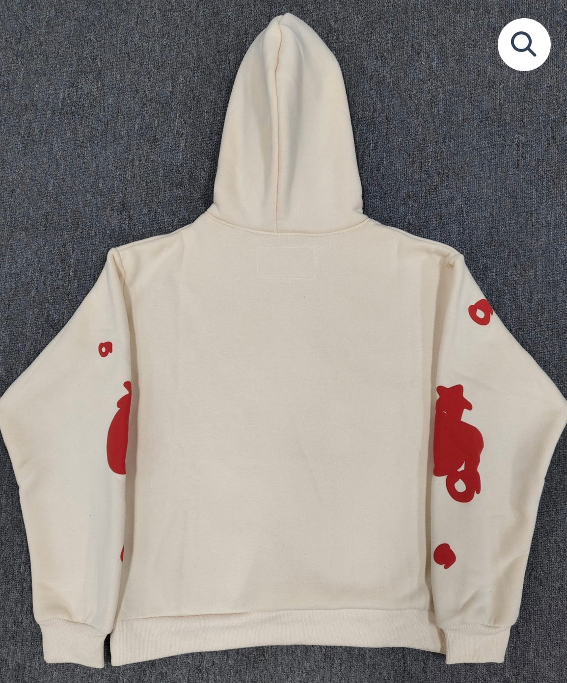 Cream/Red Sp5der Hoodie