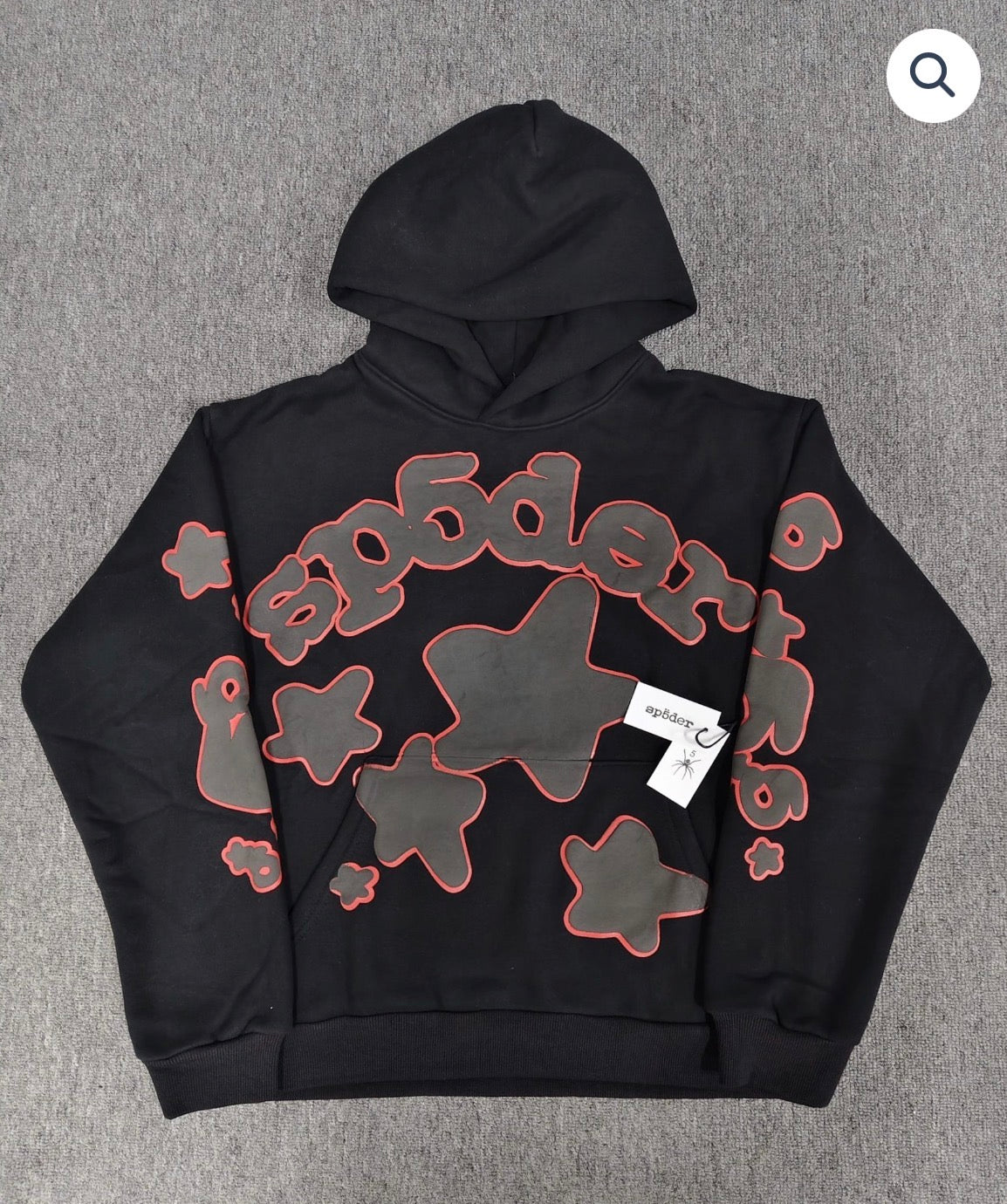 Black/Red Sp5der Hoodie