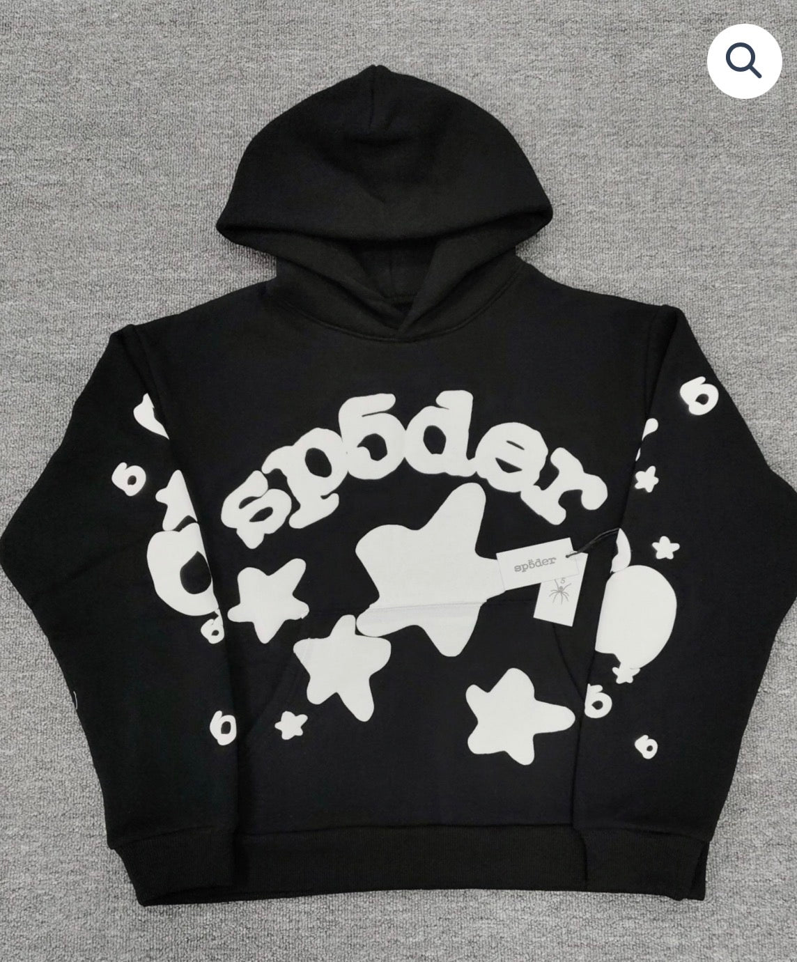 Black/White Sp5der Hoodie