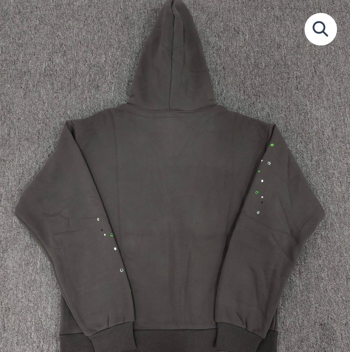 Grey/Green Sp5der Hoodie