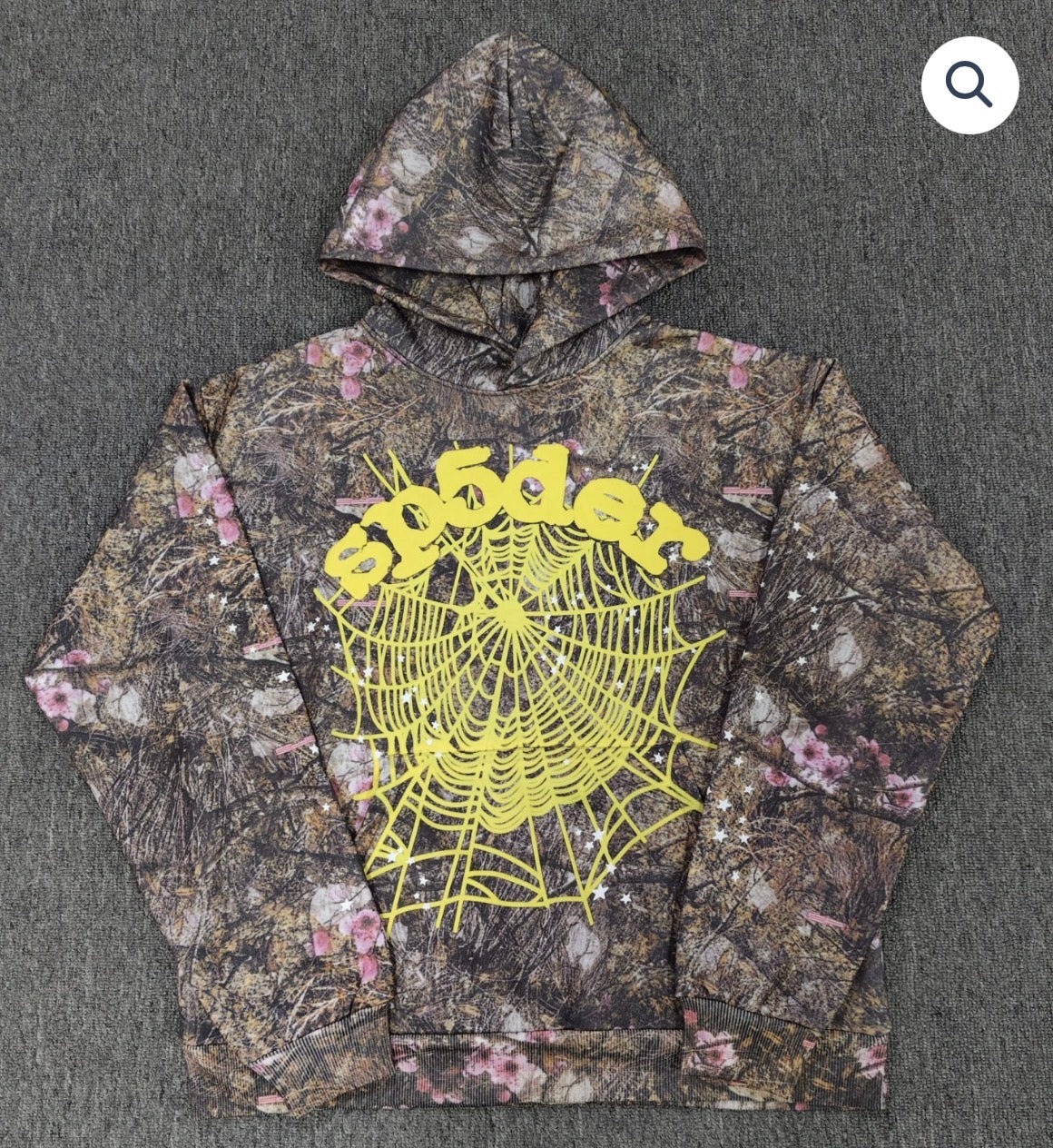 Camo Blossoms Sp5der Hoodie