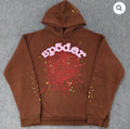 Brown OG Web Sp5der Hoodie