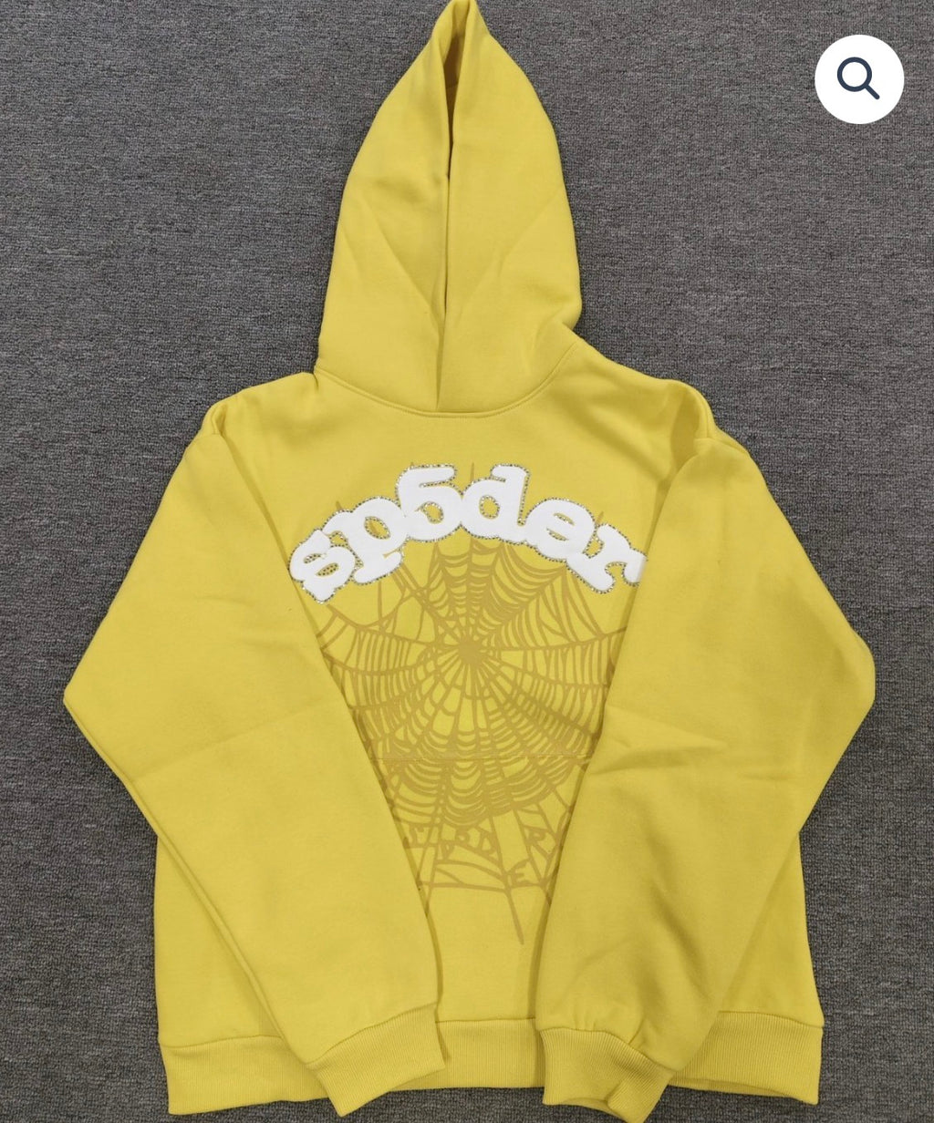Yellow OG Web Sp5der Hoodie
