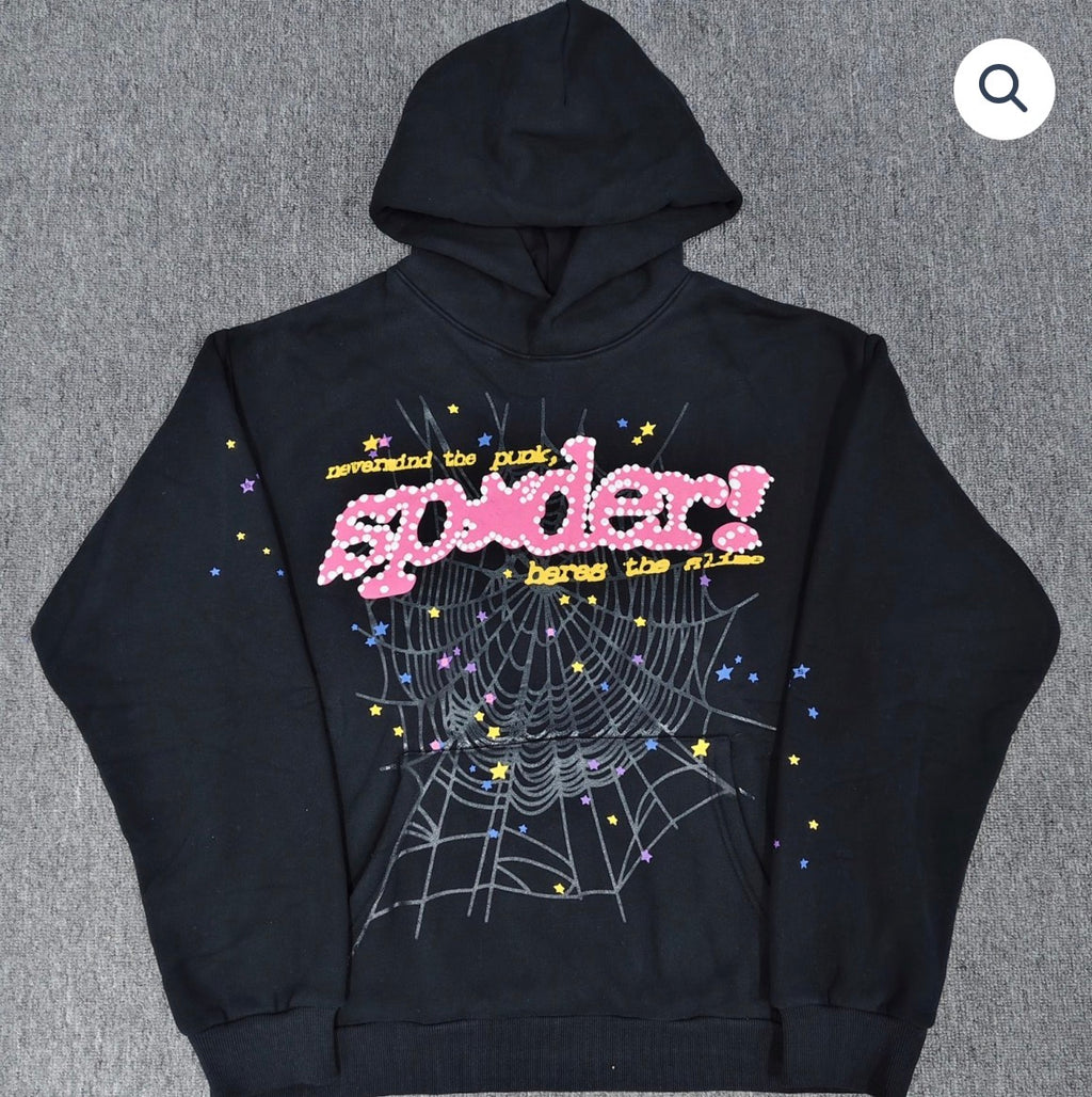Black/Pink Spyder hoodie