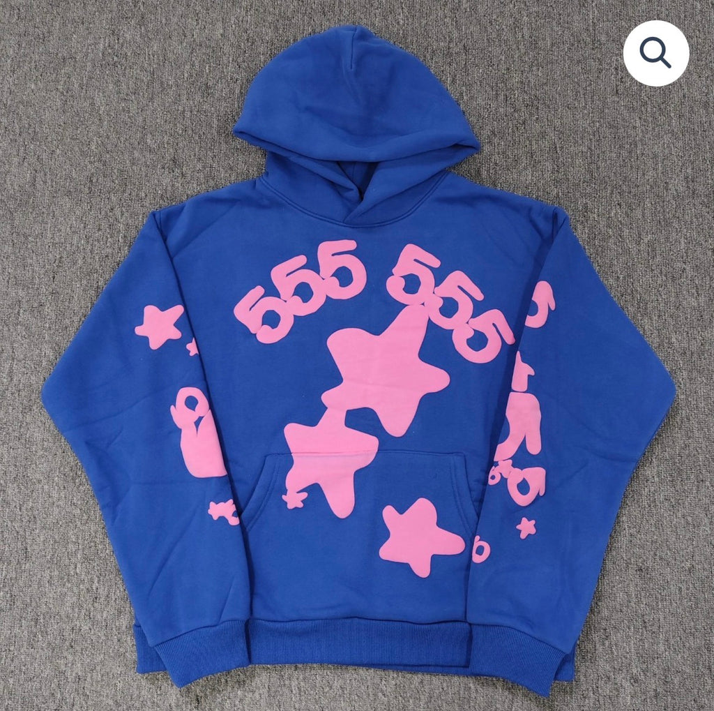 Blue/Pink Sp5der Hoodie