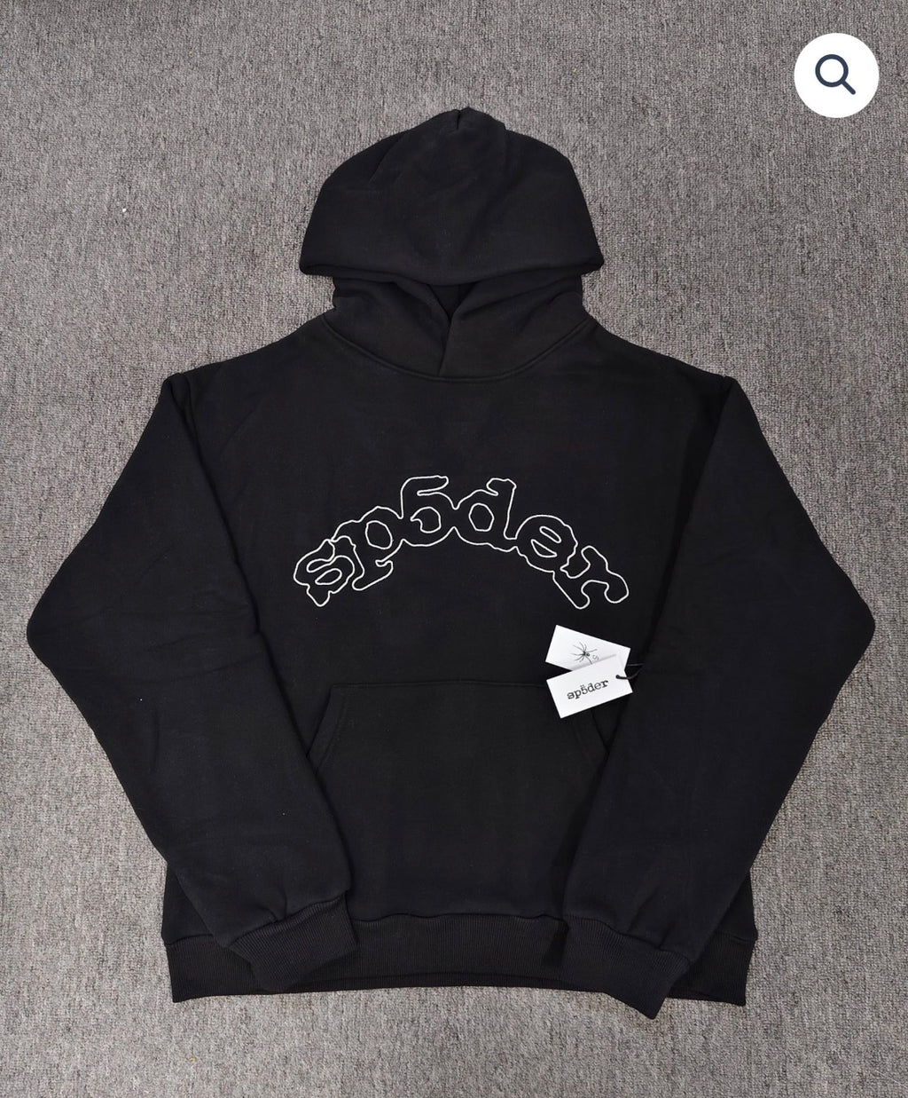 Black OG Logo Sp5der Hoodie