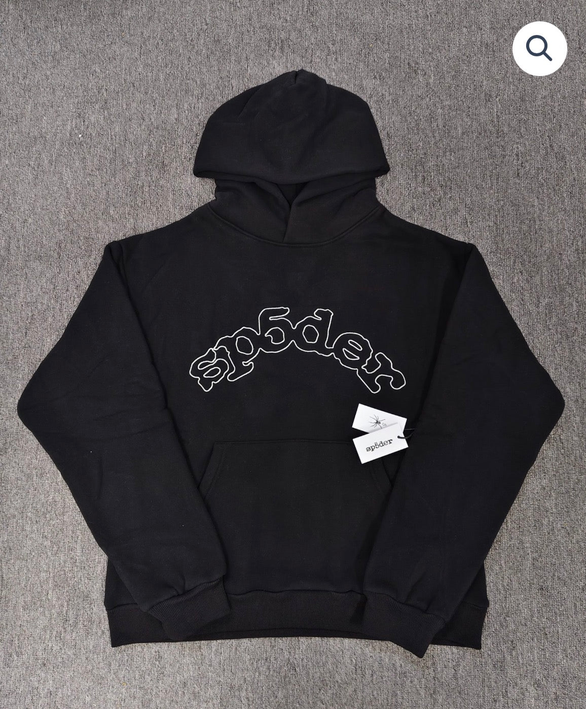 Black OG Logo Sp5der Hoodie