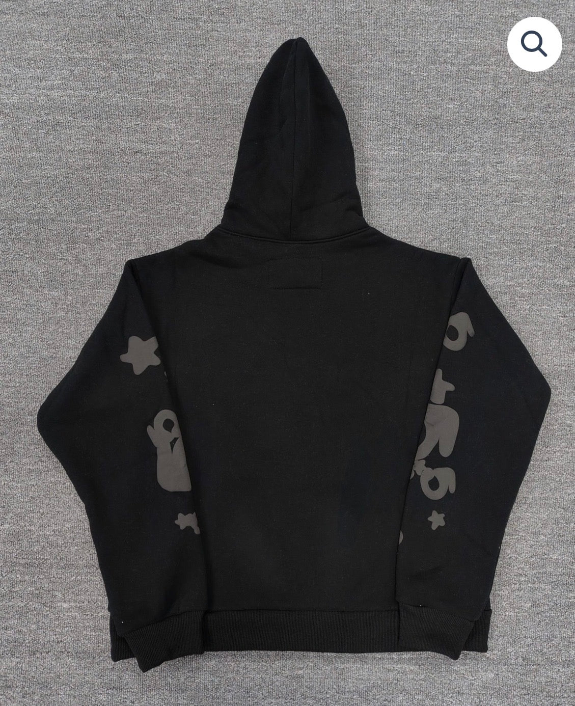 Black/Dark Grey Sp5der Hoodie