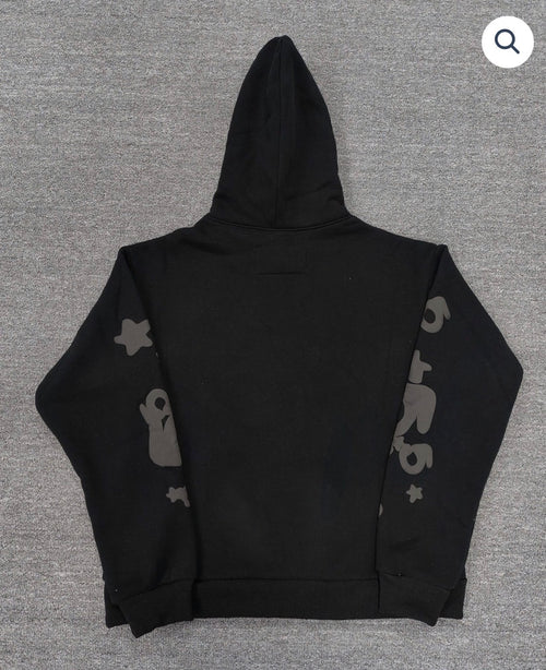 Black/Dark Grey Sp5der Hoodie