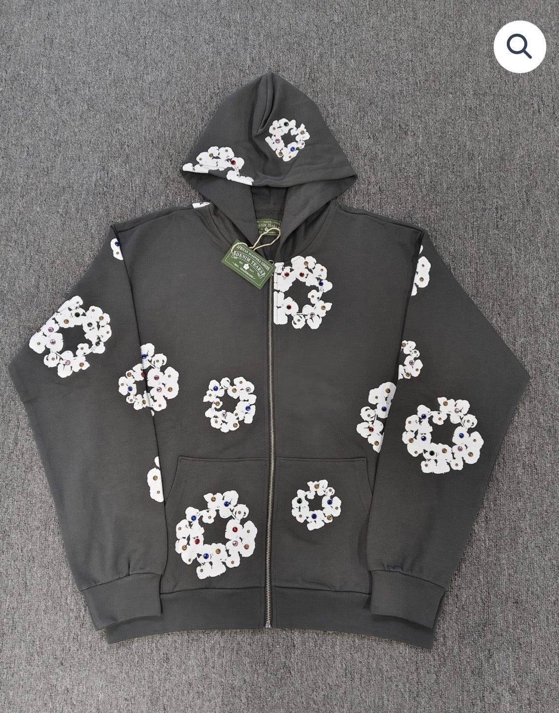 Dark Grey Denim Tears Zip Up