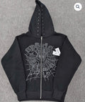 Phantom Black Rhinestone Zip Up