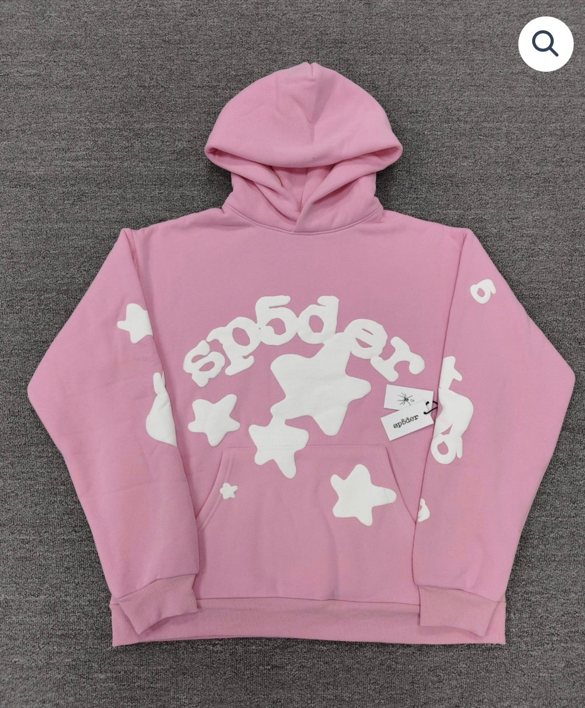 Pink/White Sp5der Hoodie