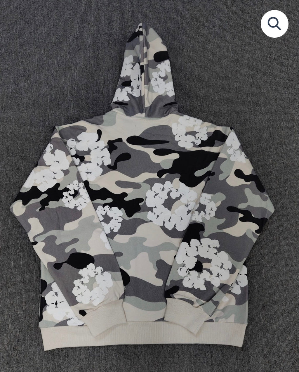 Grey Monochrome Camo Bape X Denim Tears Zip Up
