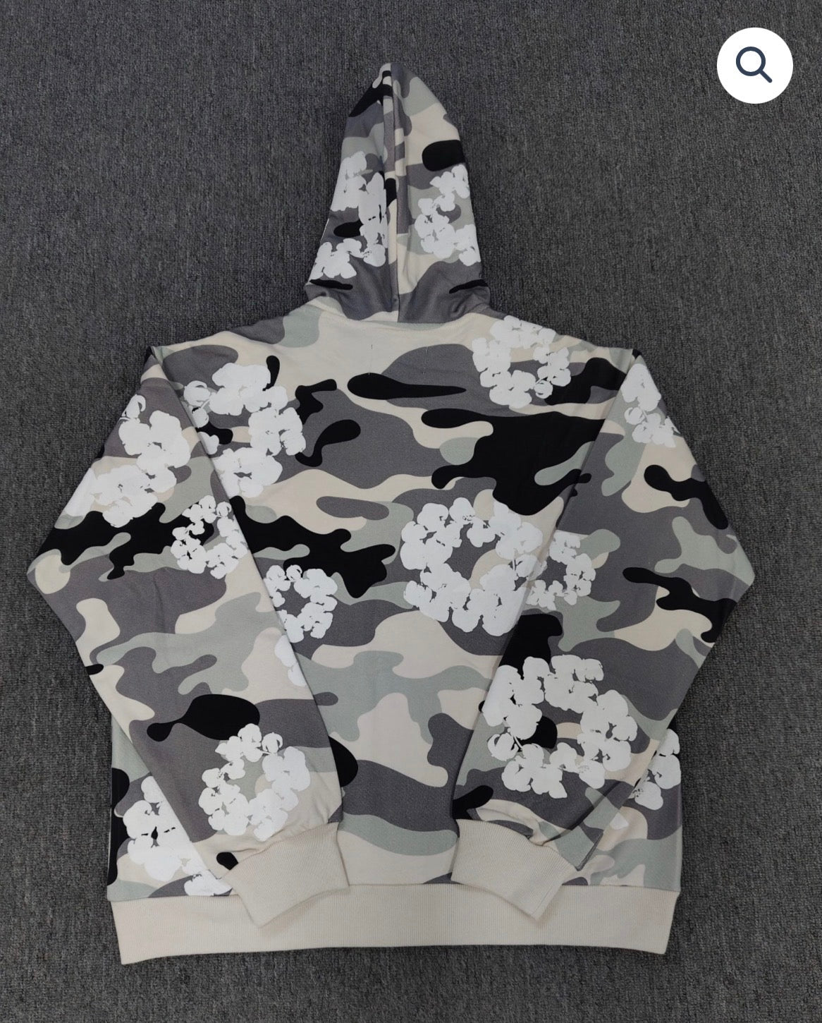 Grey Monochrome Camo Bape X Denim Tears Zip Up
