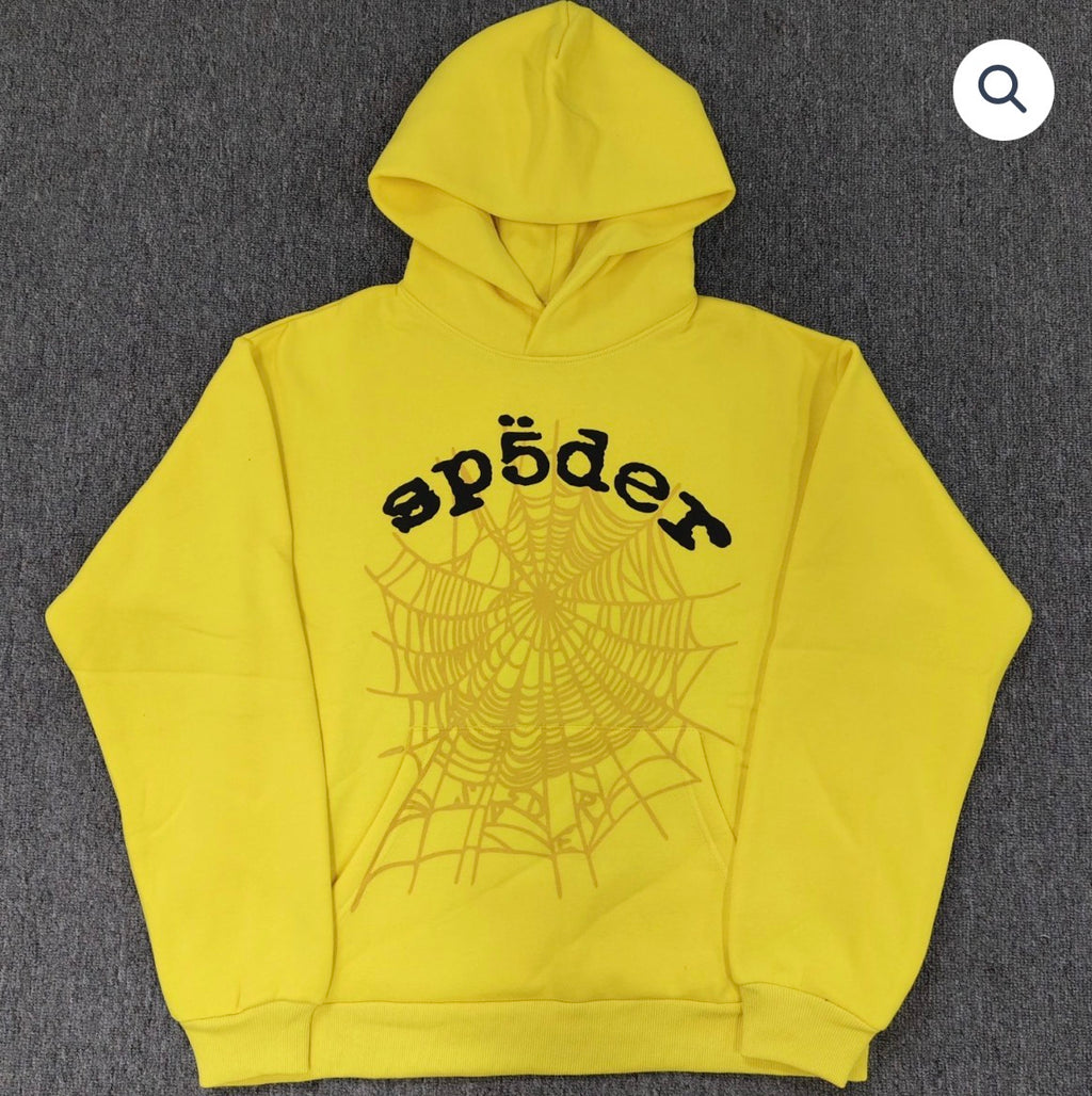Yellow/Black Sp5der Hoodie