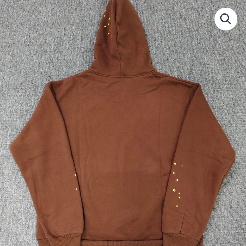 Brown OG Web Sp5der Hoodie