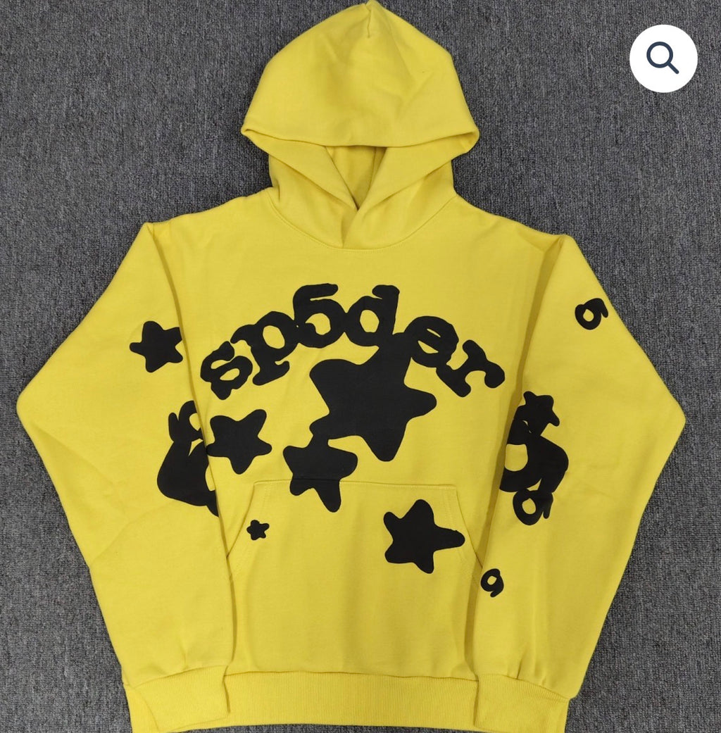 Yellow/Black Sp5der Hoodie