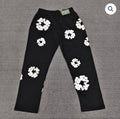 Black/White Denim Tear Pants
