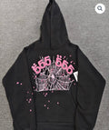 Black/Pink 555 Sp5der Hoodie