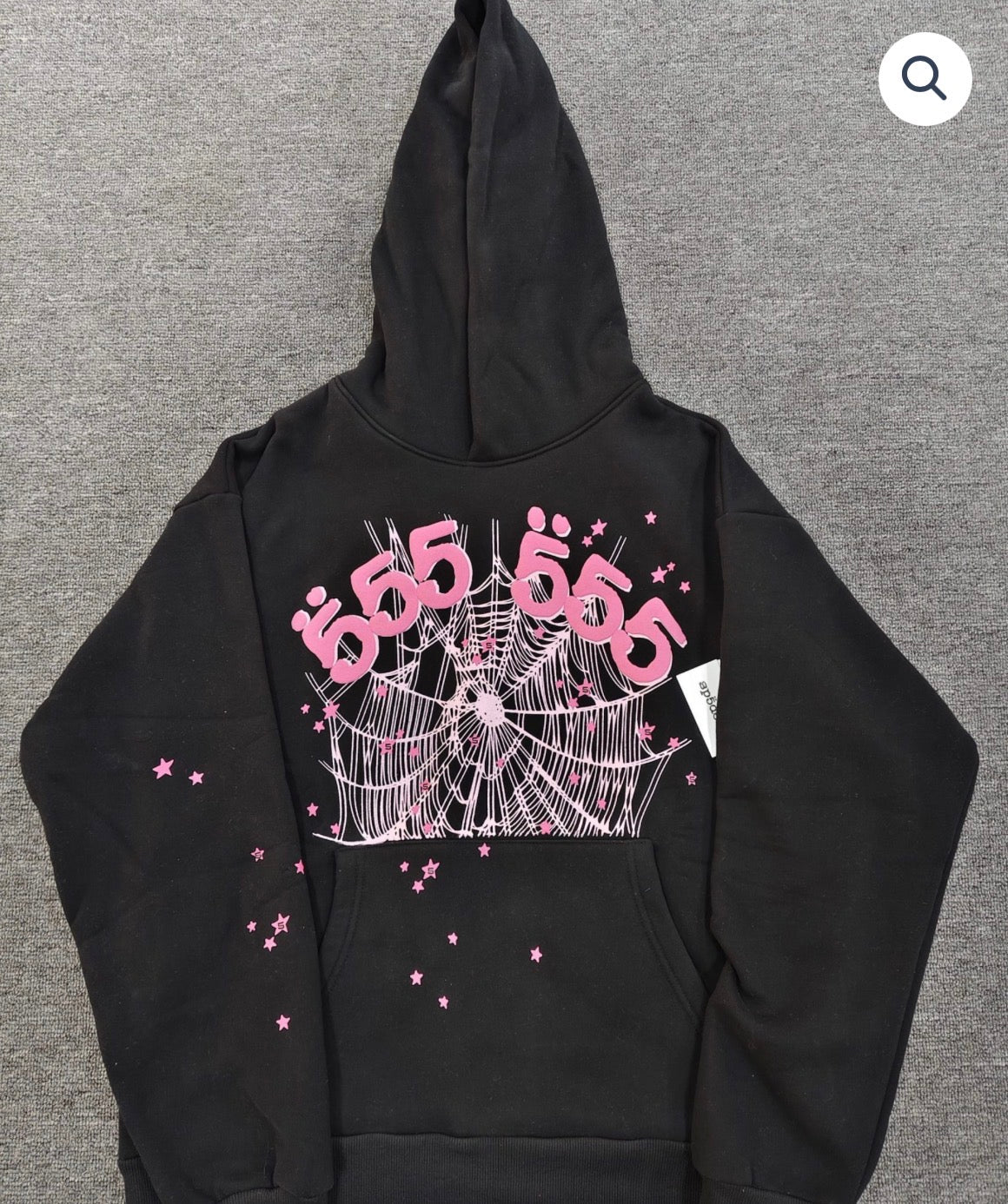 Black/Pink 555 Sp5der Hoodie