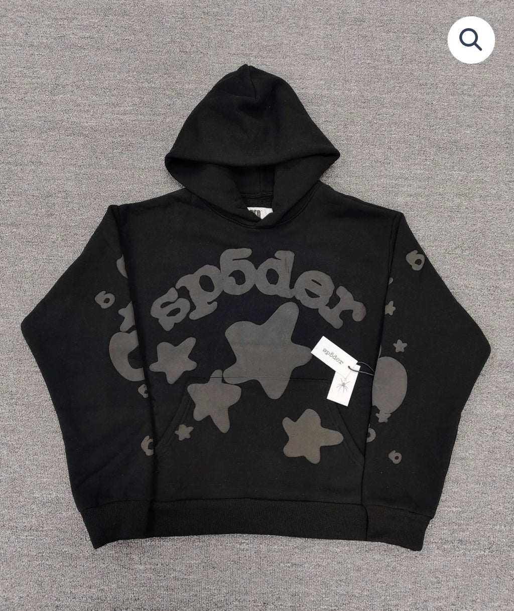 Black/Dark Grey Sp5der Hoodie