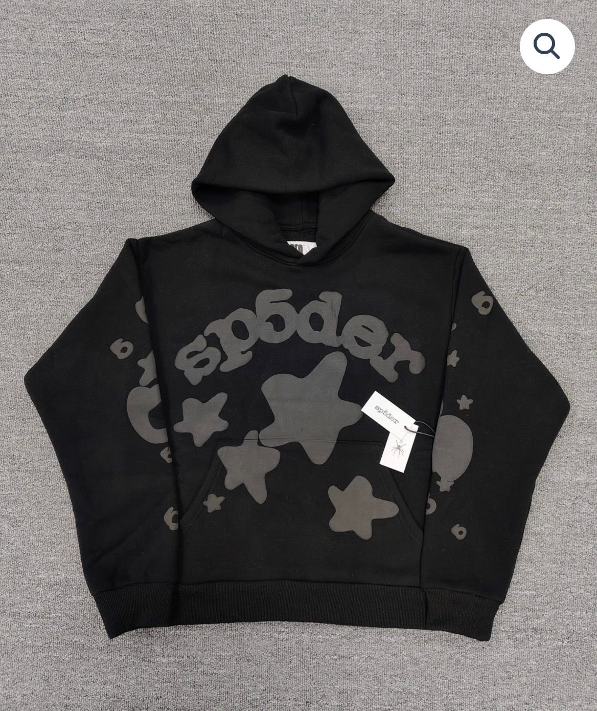 Black/Dark Grey Sp5der Hoodie