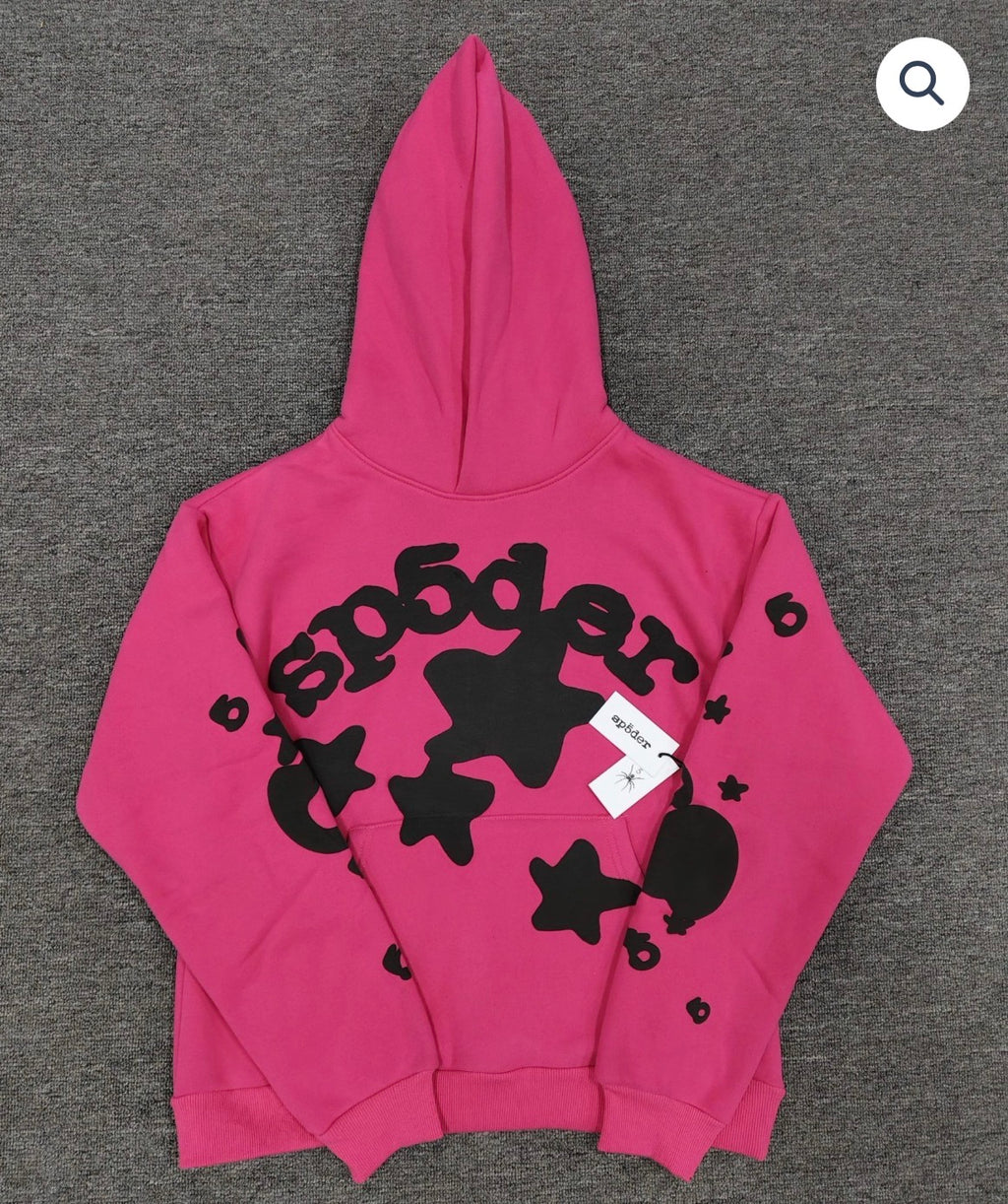 Hot Pink/Black Sp5der Hoodie