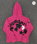 Hot Pink/Black Sp5der Hoodie