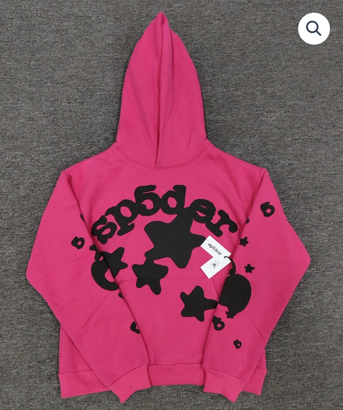 Hot Pink/Black Sp5der Hoodie