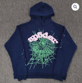 Navy Blue OG Web Sp5der Hoodie
