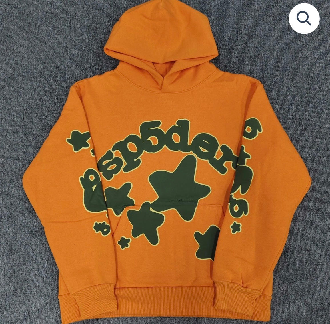 Orange/Dark Green Sp5der Hoodie