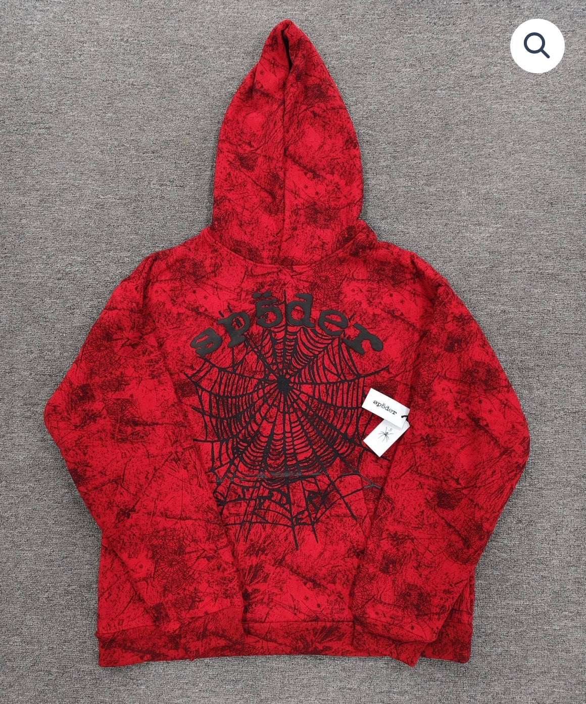 Red OG Tree Camo Sp5der Hoodie