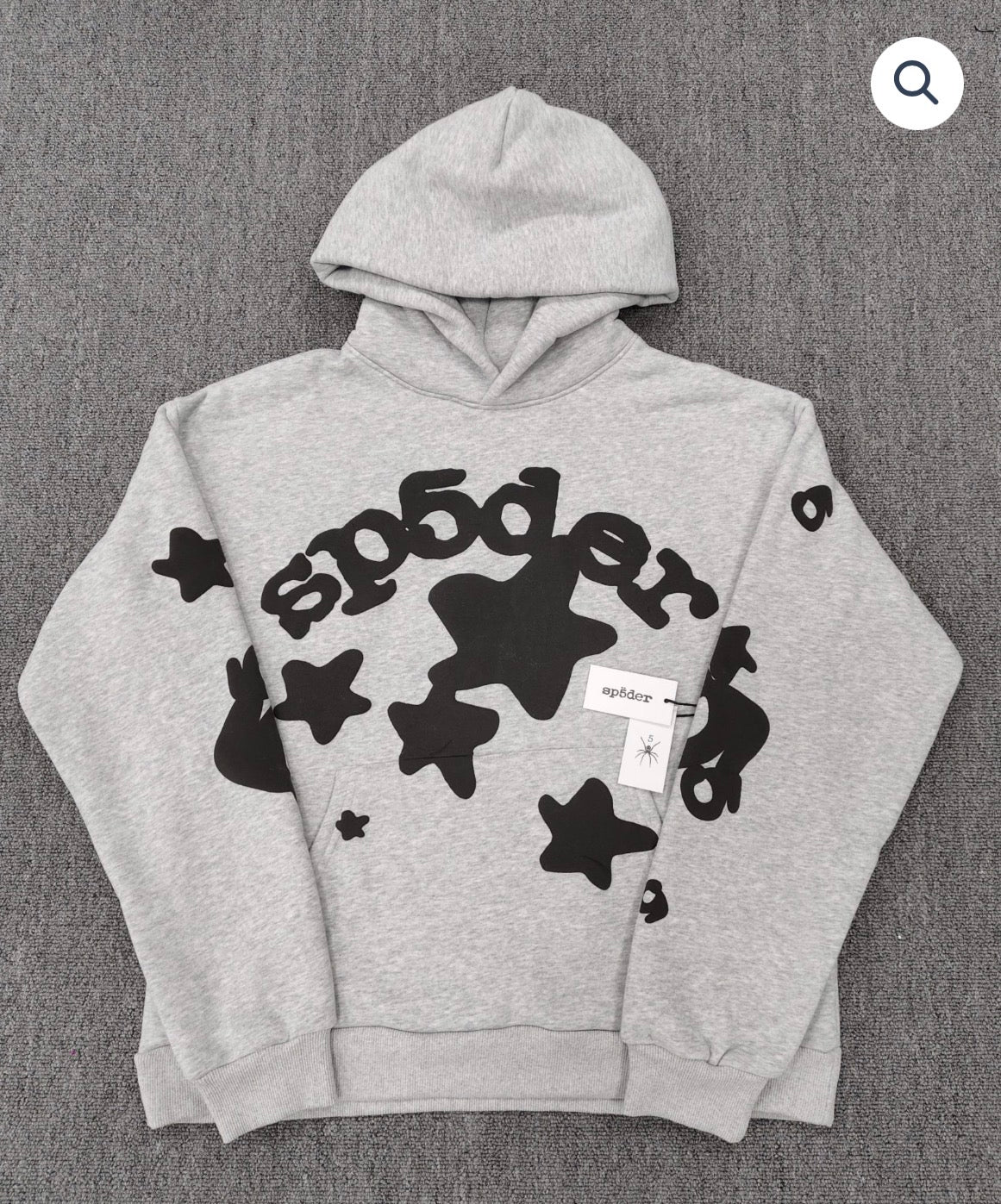 Grey/Black Sp5der Hoodie