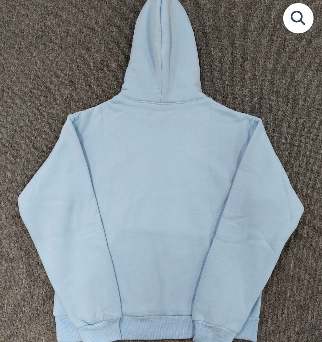 Light Blue Rhinestone Sp5der Hoodie