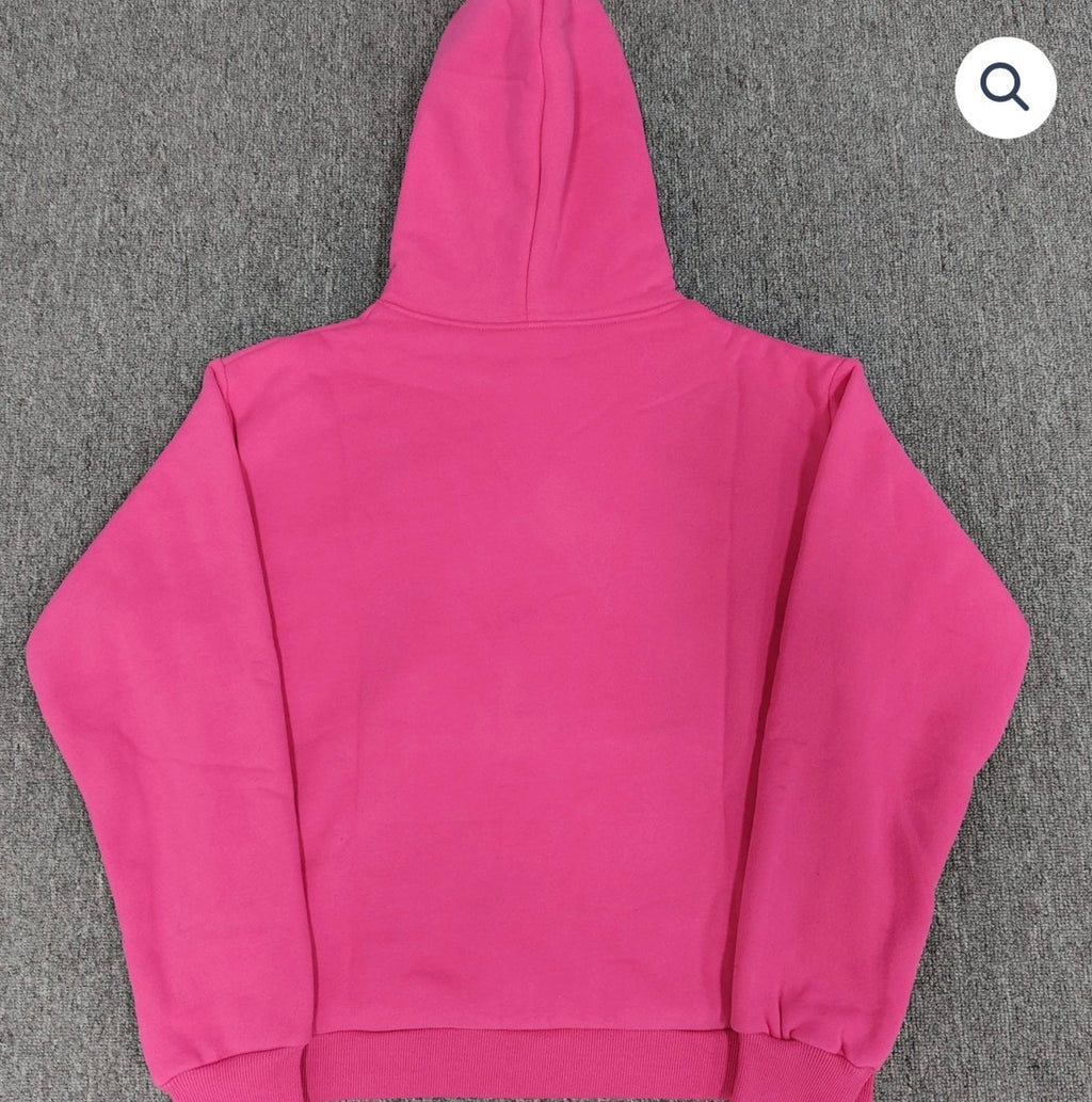 Pink/White Rhinestone Sp5der Hoodie