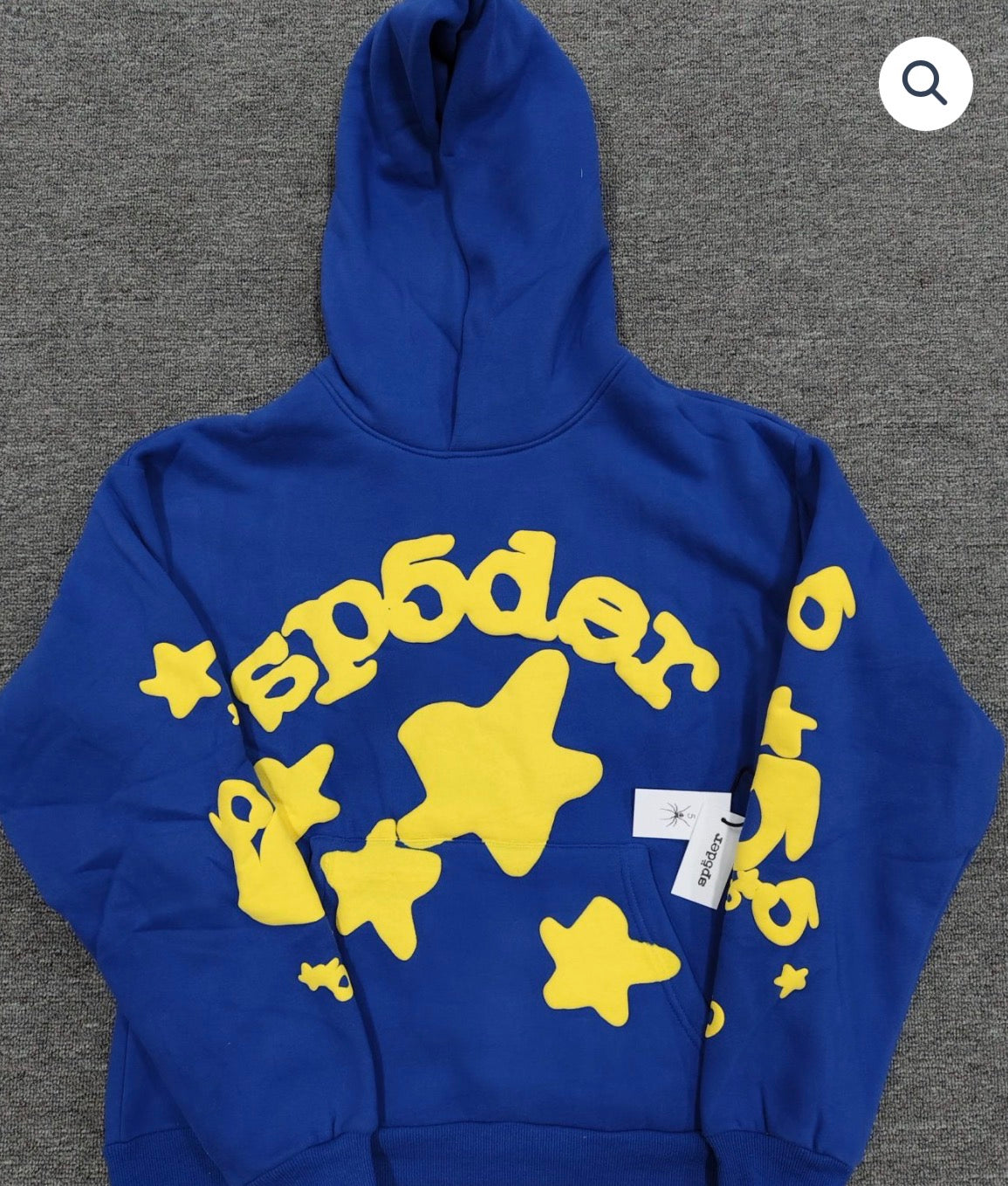 Blue/Yellow Sp5der Hoodie