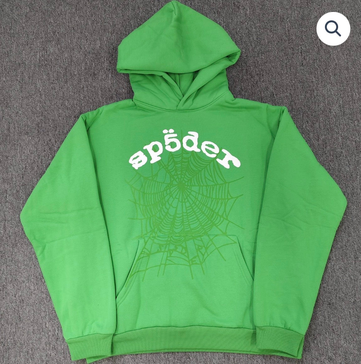 Green/White Sp5der Hoodie