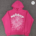 Pink/White Rhinestone Sp5der Hoodie