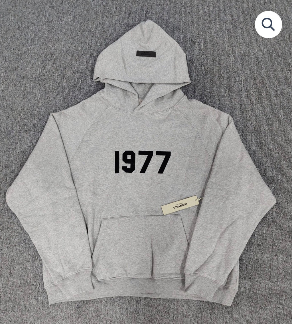 Grey FOG 1977 Essentials Hoodie