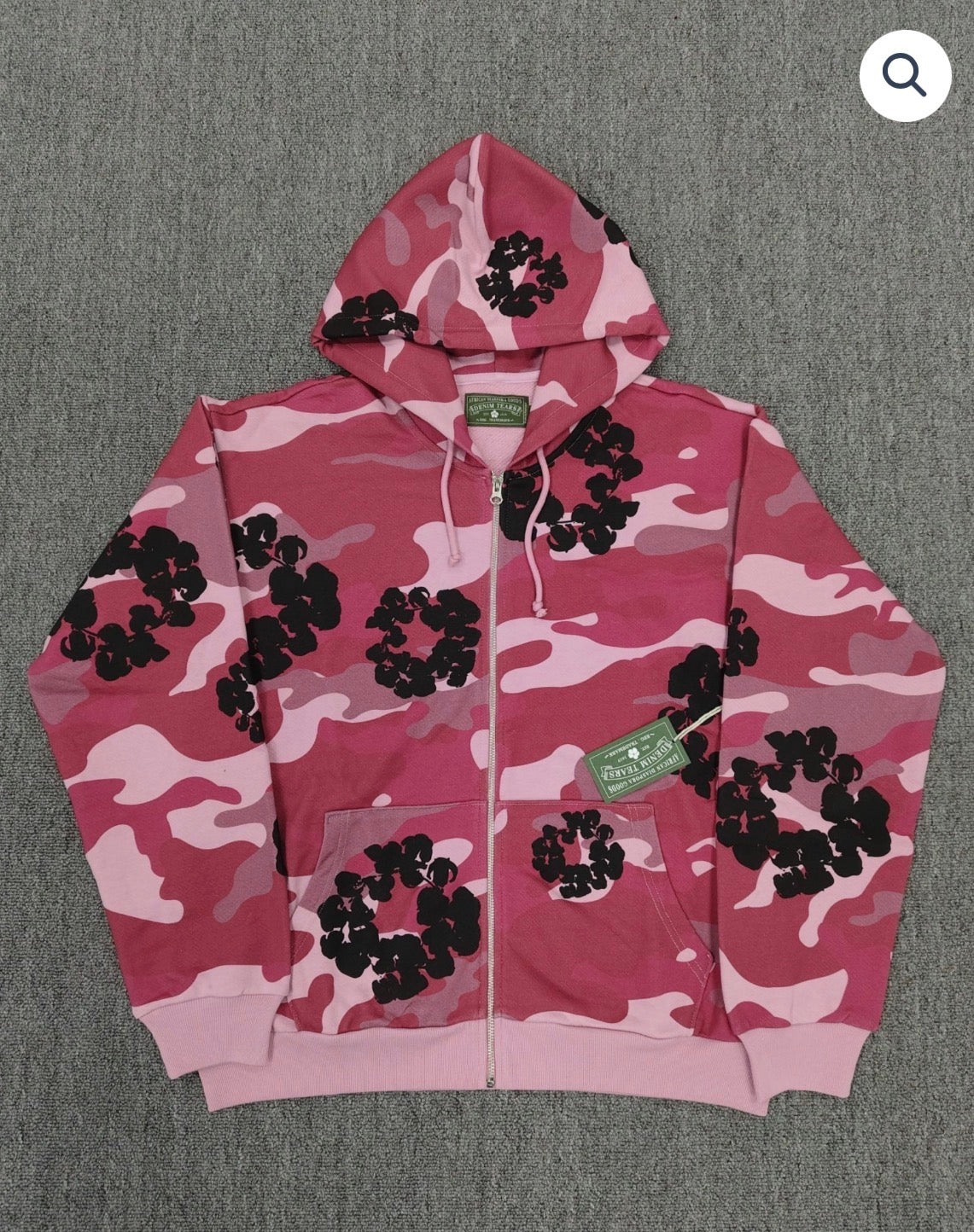 Rose Bape X Denim Tears Zip Up