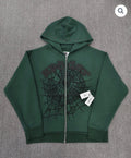 Green OG Web Studded Sp5der Zip Up